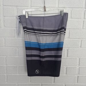 Ezekiel Board Shorts Mens 32 Striped Surf Skate